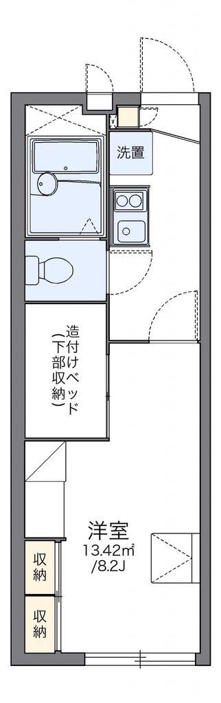 レオパレス大谷地(1K/2階)の間取り写真