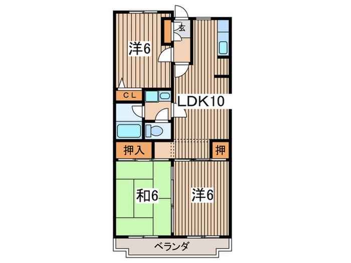 グランプラス(3LDK/2階)の間取り写真