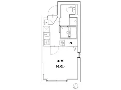 コート関町北(1K/3階)の間取り写真