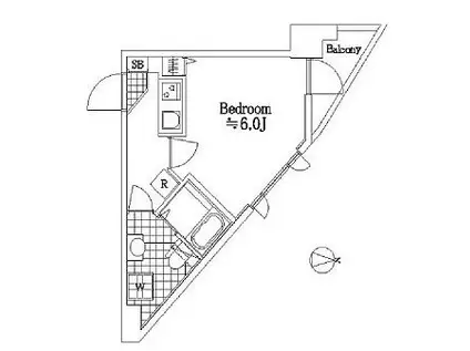 ロイヤルアメニティー西戸山(1K/6階)の間取り写真
