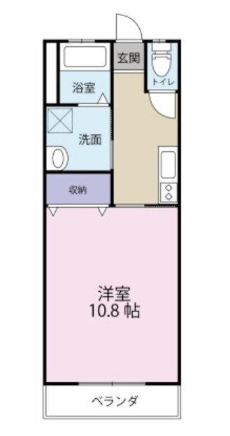 フォレスト半田(1K/1階)の間取り写真