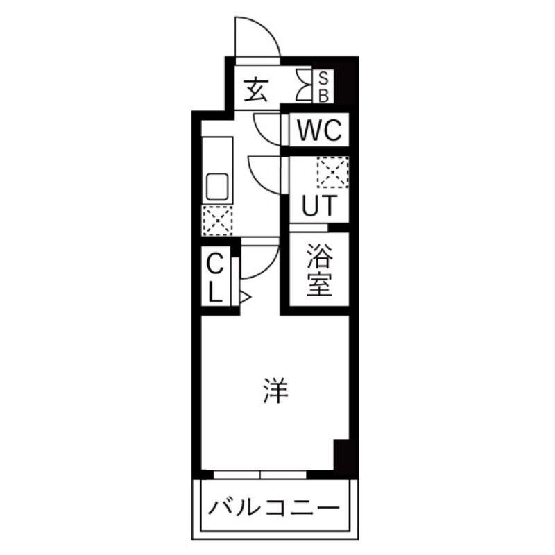 KDXレジデンス成増(1K/4階)の間取り写真