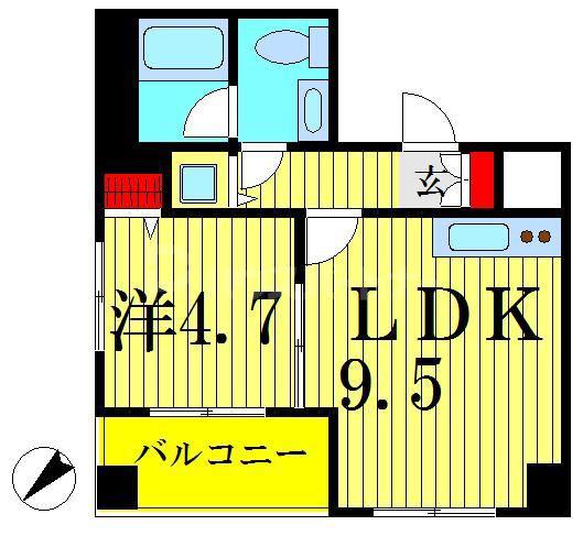 フォレストタワー29(1LDK/2階)の間取り写真