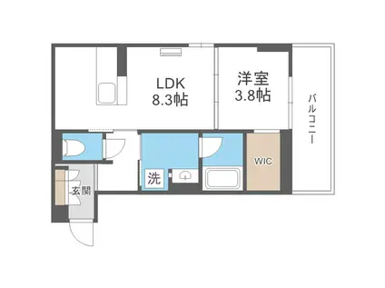 D-ROOM松香台(1LDK/2階)の間取り写真