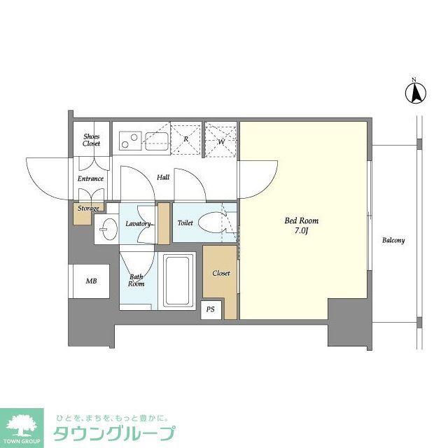 THE GRAND BLOSSOM(1K/4階)の間取り写真