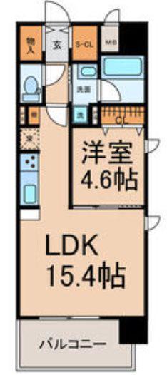 LIEN DE IZUMI(1LDK/10階)の間取り写真
