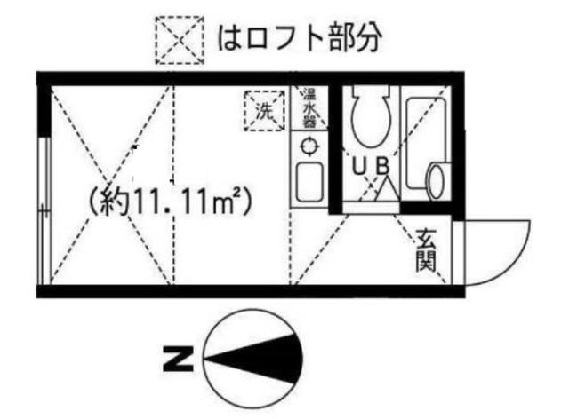 メゾン上高田(ワンルーム/1階)の間取り写真