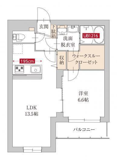 GRANDE REGALO(1LDK/1階)の間取り写真
