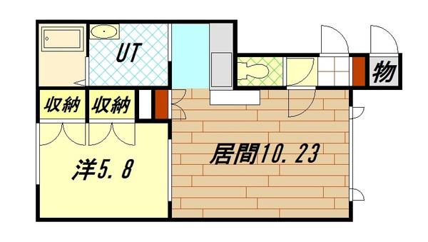 LIBERALII (1LDK/1階)の間取り写真