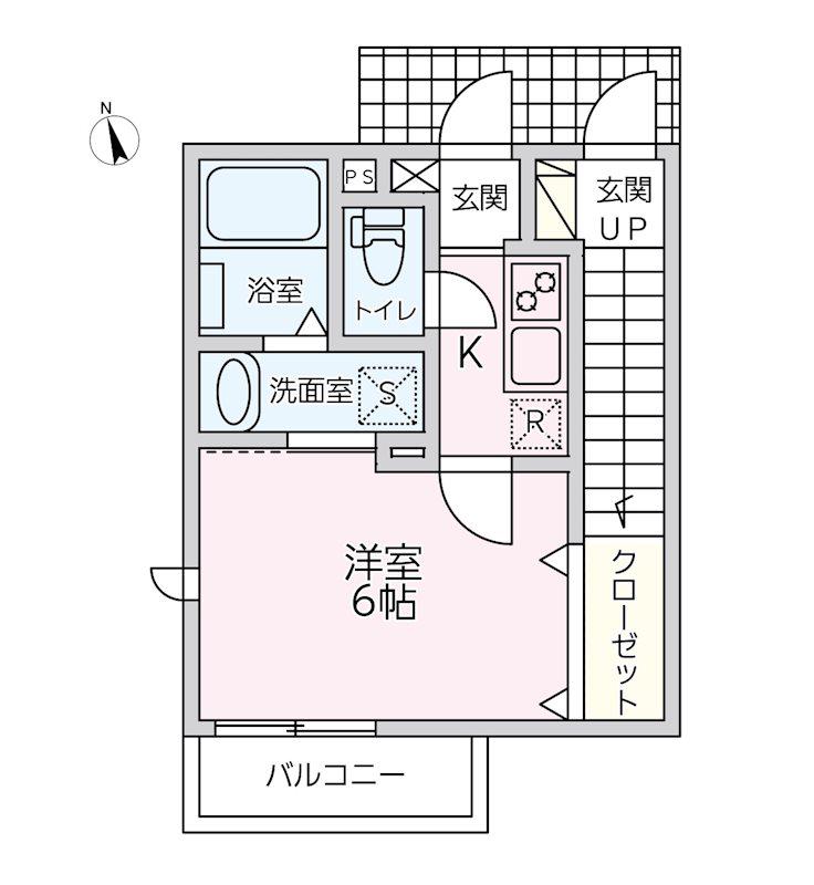 リヴァージュ(1K/1階)の間取り写真