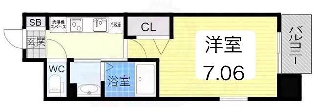 LUXE姫路(1K/10階)の間取り写真