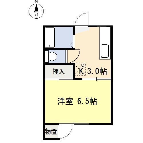 リバーハイツA(1K/1階)の間取り写真