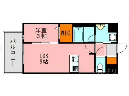 LANDIC Y138(1LDK/8階)の間取り写真