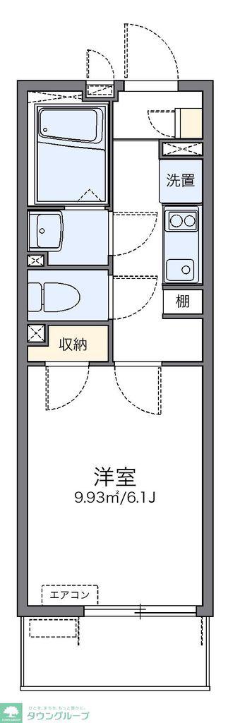 レオネクストシーエスハイムIII(1K/3階)の間取り写真