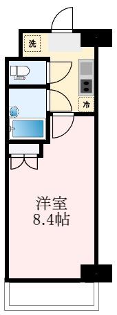 エルローエン天美(1K/3階)の間取り写真