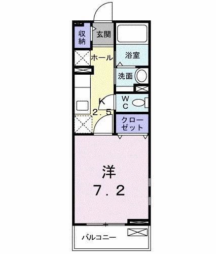 コモドヴィラ(1K/2階)の間取り写真