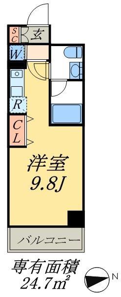 アーバネックス秋葉原イーストII(1K/4階)の間取り写真