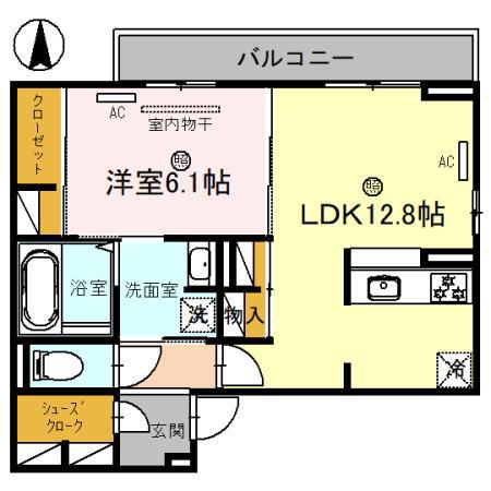 アルカンシエル(1LDK/3階)の間取り写真