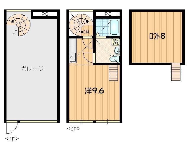 GLB・R04(ワンルーム/1階)の間取り写真