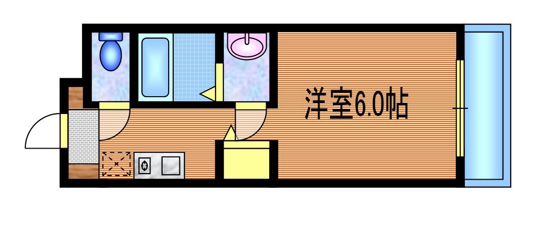 ロイヤルコート武蔵境(ワンルーム/3階)の間取り写真