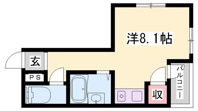 メゾン京口(ワンルーム/2階)の間取り写真