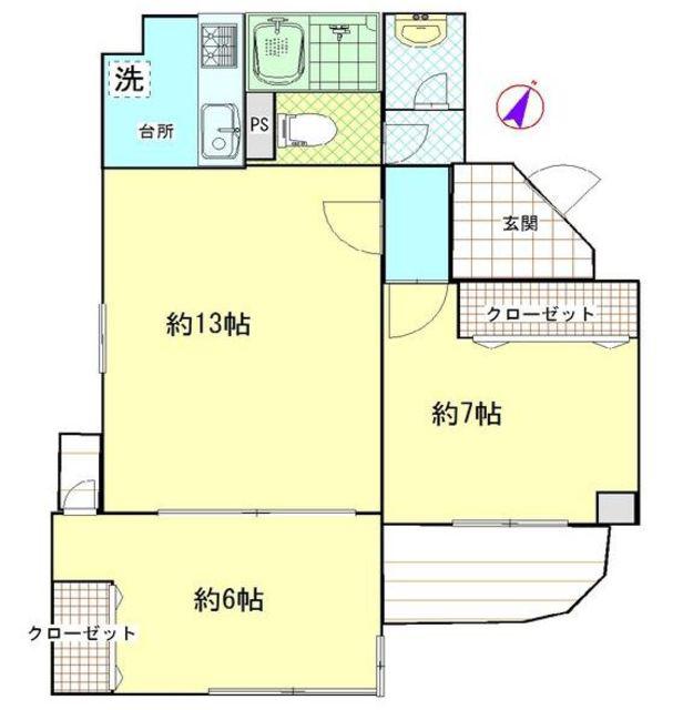 白金台AKETA(2LDK/3階)の間取り写真