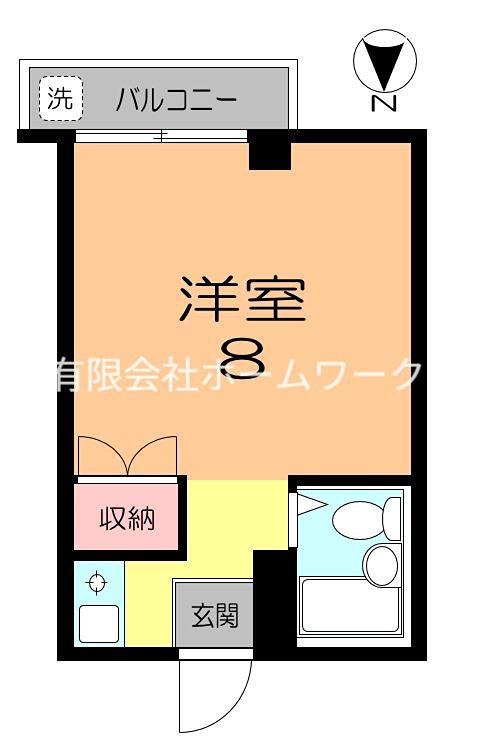 エクセレント第2(1K/2階)の間取り写真