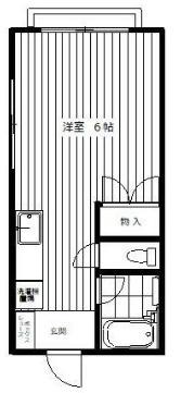 安藤コーポ(ワンルーム/2階)の間取り写真