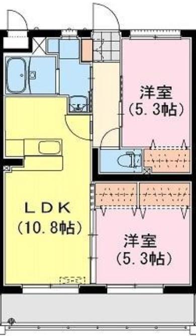 シャルテハイムIII(2LDK/1階)の間取り写真