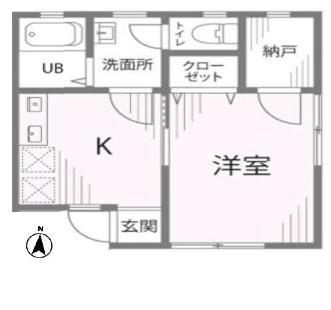 グレース・ミチ(1SDK/1階)の間取り写真