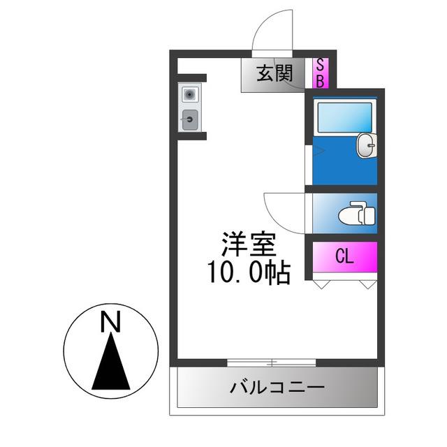 メゾンワールド(ワンルーム/1階)の間取り写真