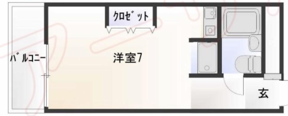 リモージュ岡本(ワンルーム/5階)の間取り写真