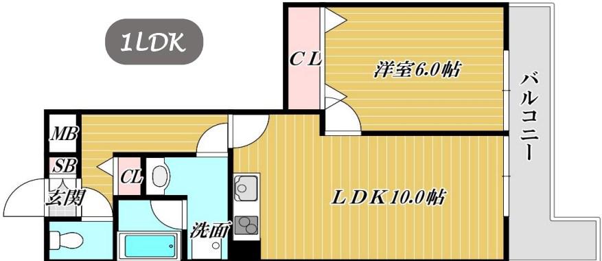 メゾンドレガート(1LDK/1階)の間取り写真