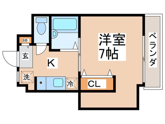 STUDIO 18(1K/3階)の間取り写真