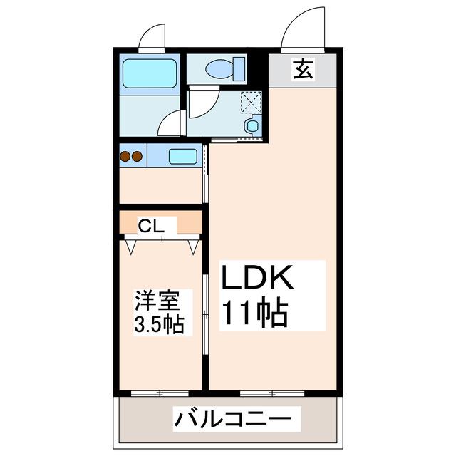 フラウメンヒルズ(1LDK/1階)の間取り写真