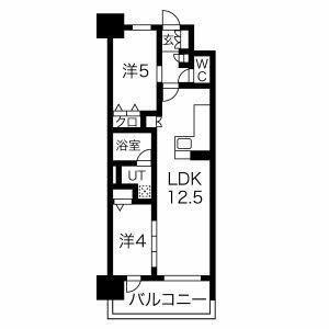 プレサンス ロジェ 名古屋駅ノース FRONT(2LDK/11階)の間取り写真