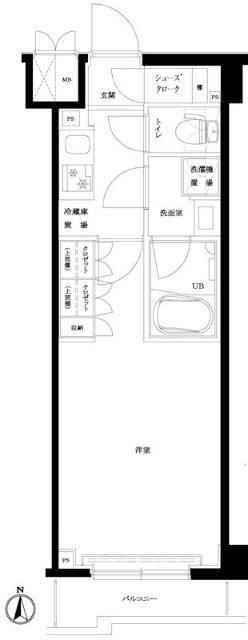 ルーブル西高島平(1K/5階)の間取り写真