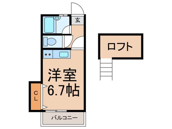 ステラA(ワンルーム/3階)の間取り写真
