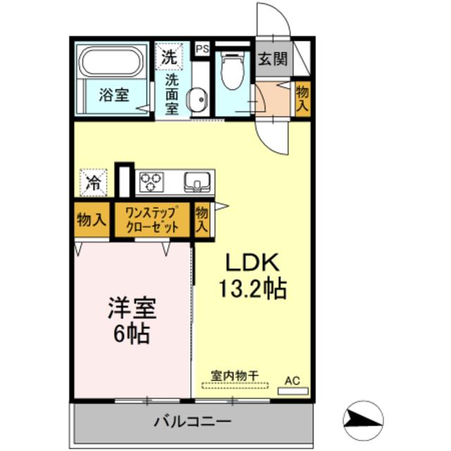 ビーグルテラス A(1LDK/3階)の間取り写真