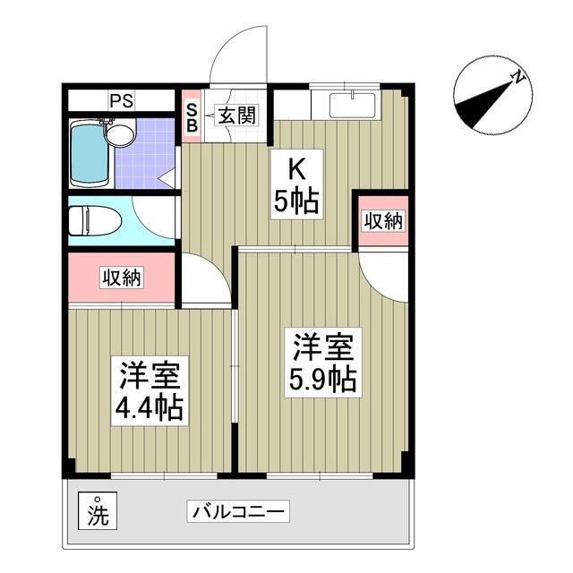 コーシュンビレッジ(2K/3階)の間取り写真