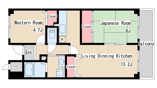 デルフィオーレ須磨(2LDK/5階)の間取り写真