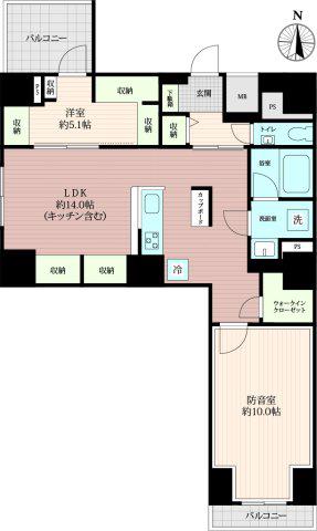 KONOMI 三十三番館(2LDK/6階)の間取り写真