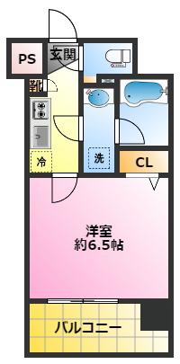アルコバレーノ武蔵小杉(1K/3階)の間取り写真