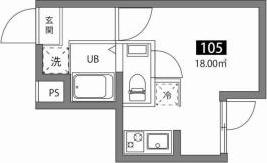アルトパレス(1K/1階)の間取り写真