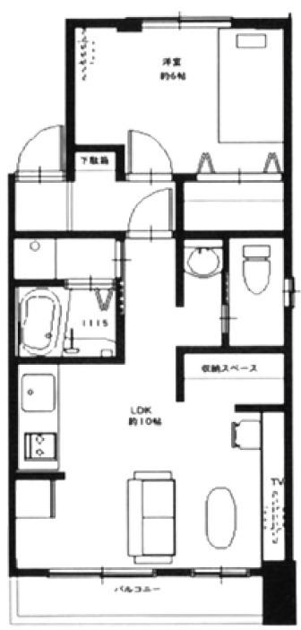 練馬ロイヤルコーポ(1LDK/2階)の間取り写真