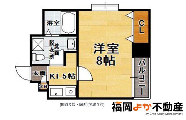 アイセレブ大博通(1K/12階)の間取り写真