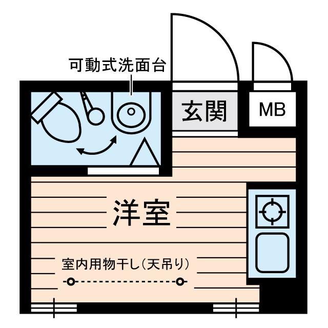 柳橋ビル(ワンルーム/4階)の間取り写真