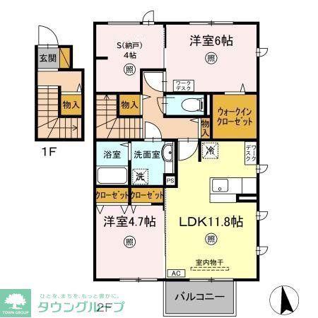 シエルツリーIII(2SLDK/2階)の間取り写真