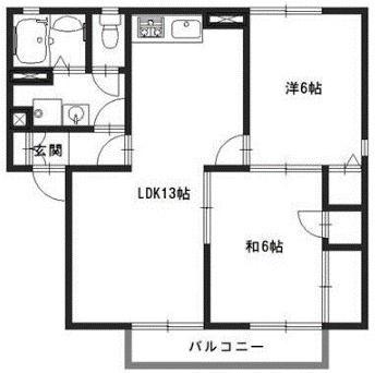 サンパティック御立(2LDK/1階)の間取り写真