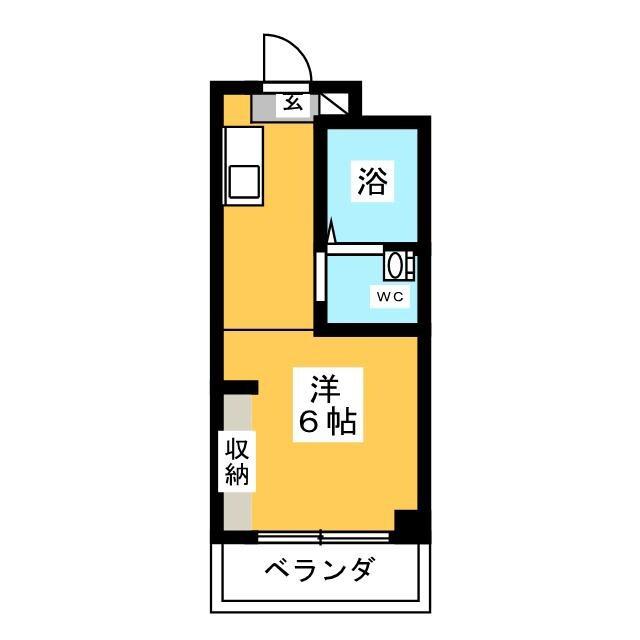 東京メトロ東西線 浦安駅(千葉) 徒歩10分 3階建 築37年(ワンルーム/2階)の間取り写真